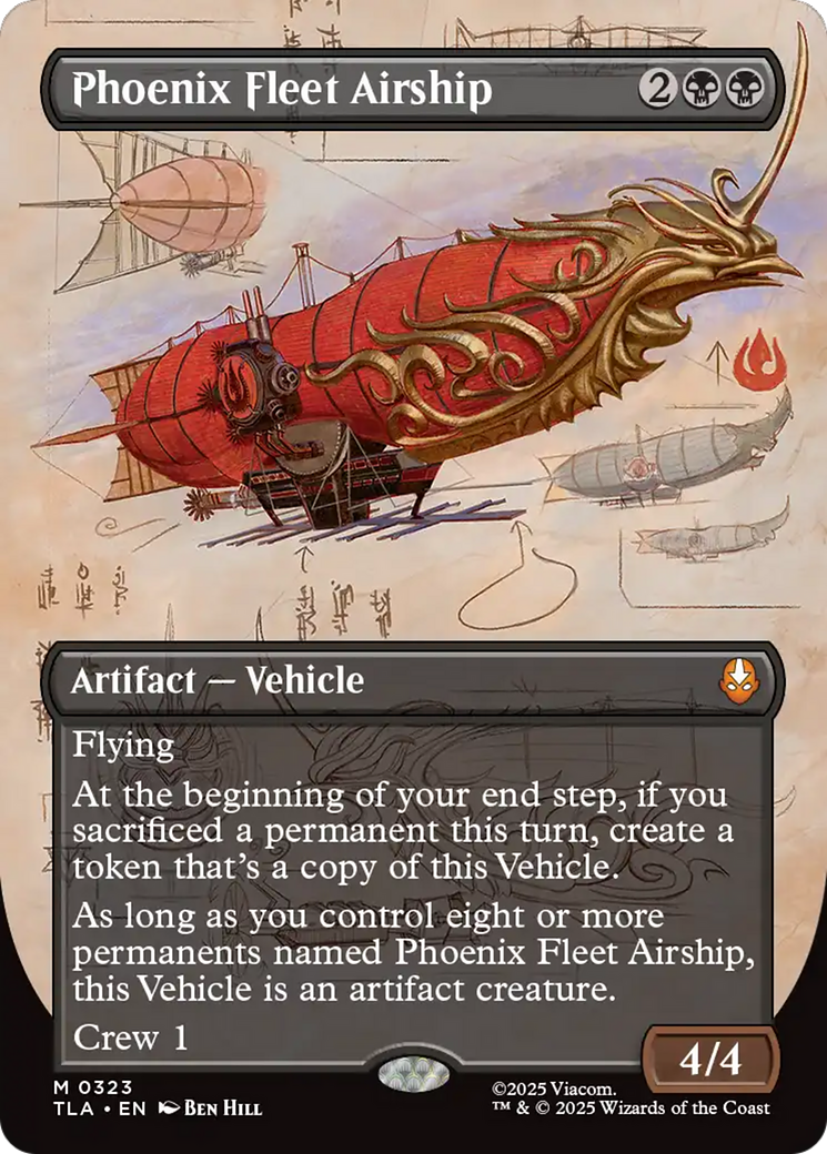 Phoenix Fleet Airship - Mythic Artifact — Vehicle card from Avatar: The Last Airbender