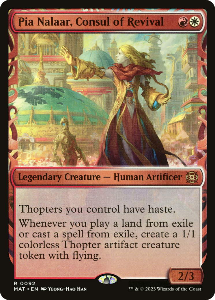 Pia Nalaar, Consul of Revival - Rare Legendary Creature — Human Artificer card from March of the Machine: The Aftermath