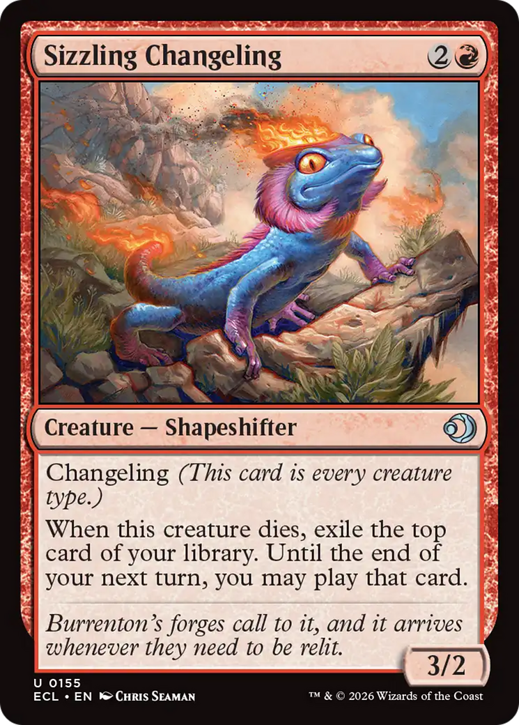 Sizzling Changeling - Uncommon Creature — Shapeshifter card from Lorwyn Eclipsed