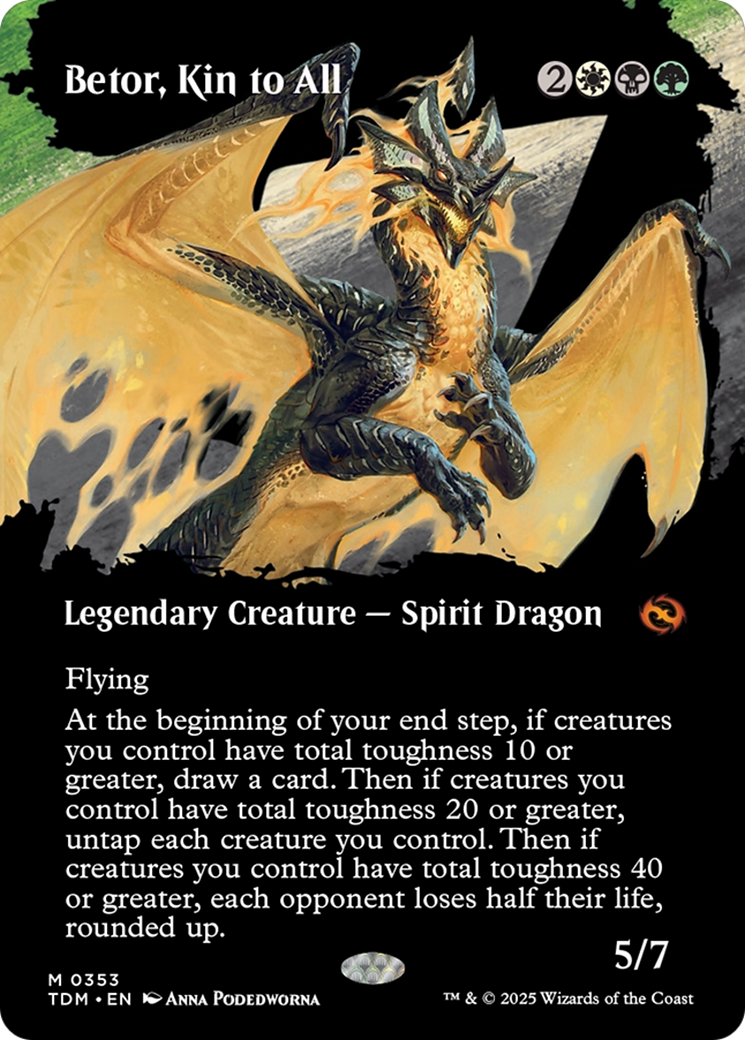 Betor, Kin to All - Mythic Legendary Creature — Spirit Dragon card from Tarkir: Dragonstorm