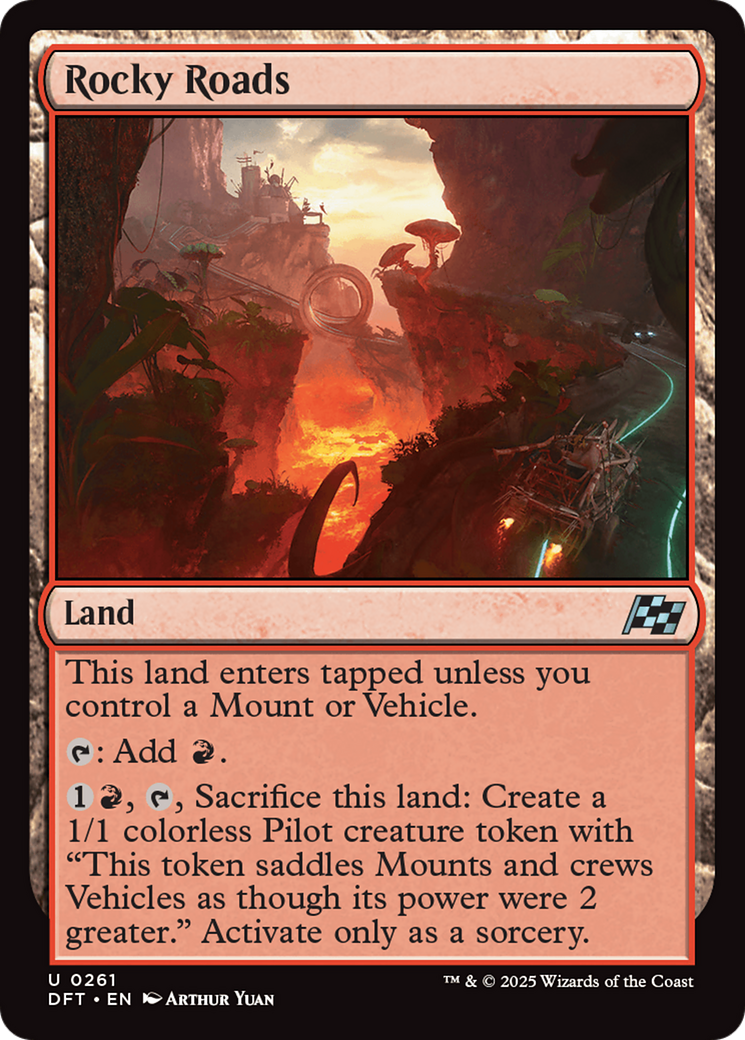 Rocky Roads - Uncommon Land card from Aetherdrift