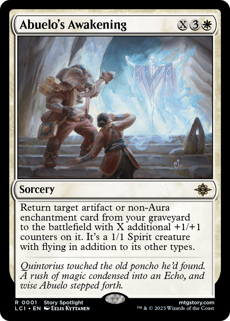 Abuelo's Awakening - Rare Sorcery card from The Lost Caverns of Ixalan