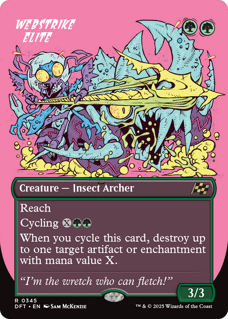 Webstrike Elite - Rare Creature — Insect Archer card from Aetherdrift