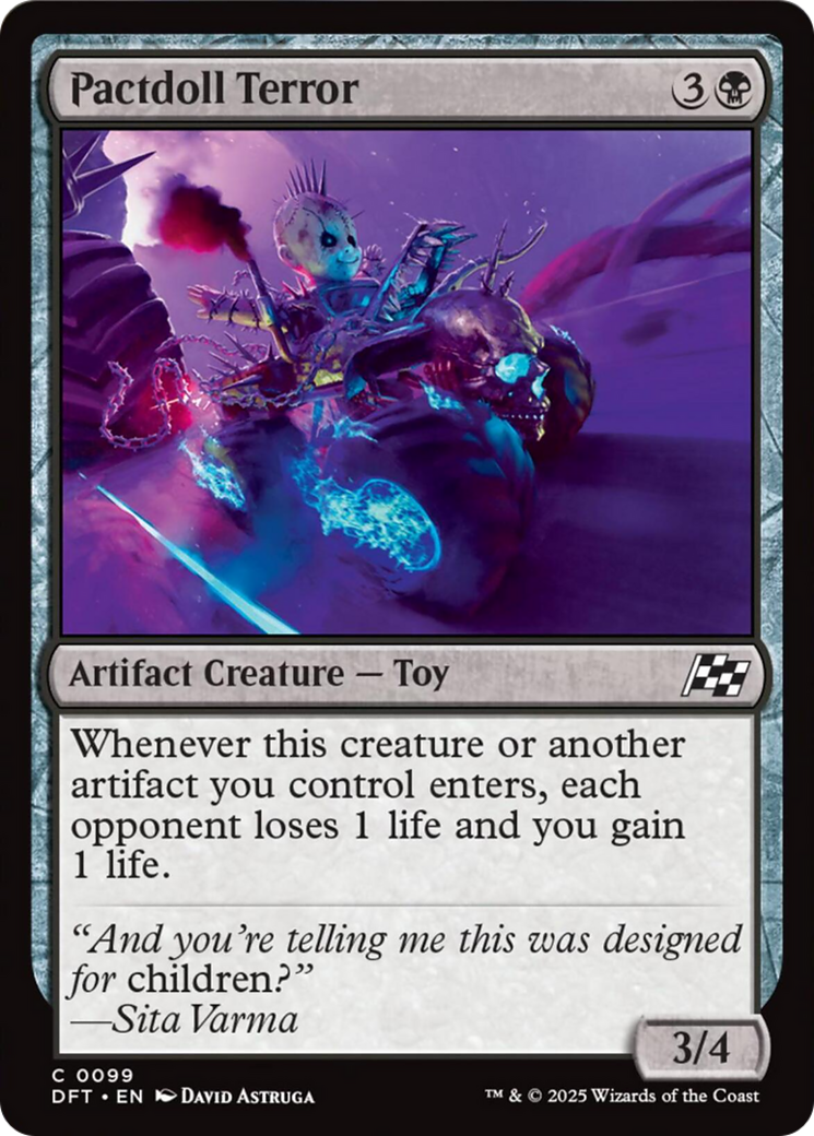 Pactdoll Terror - Common Artifact Creature — Toy card from Aetherdrift