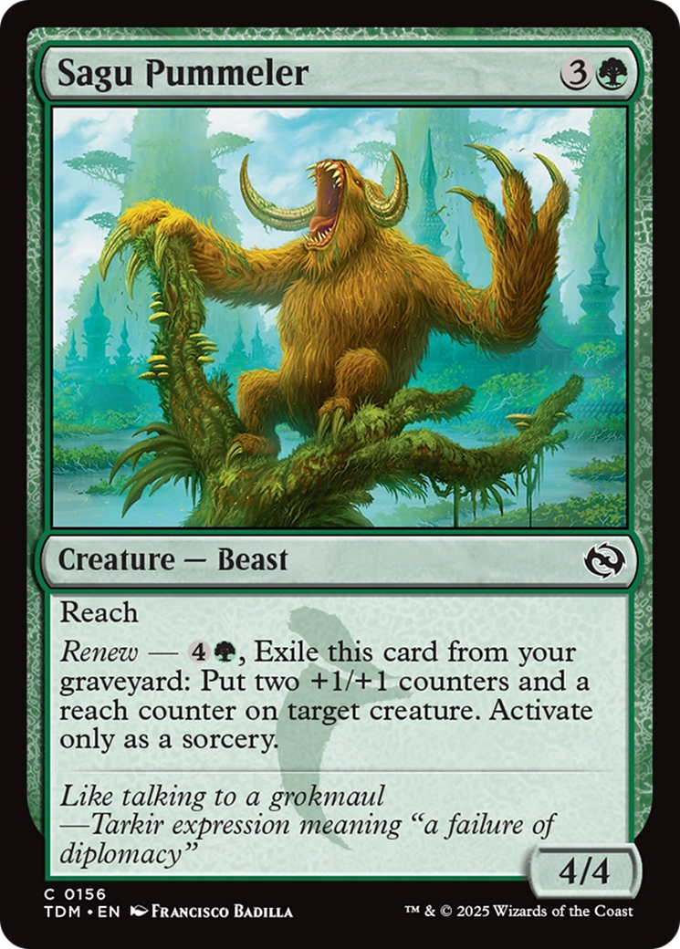 Sagu Pummeler - Common Creature — Beast card from Tarkir: Dragonstorm