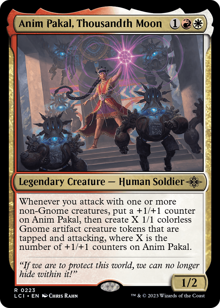 Anim Pakal, Thousandth Moon - Rare Legendary Creature — Human Soldier card from The Lost Caverns of Ixalan