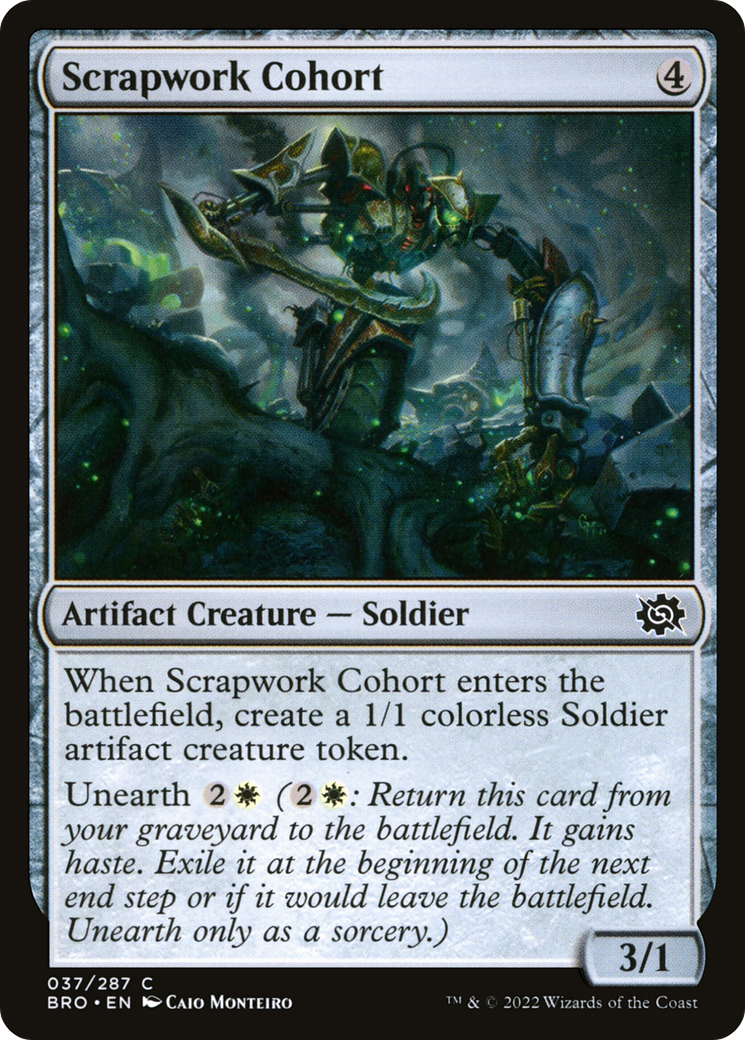 Scrapwork Cohort - Common Artifact Creature — Soldier card from The Brothers' War