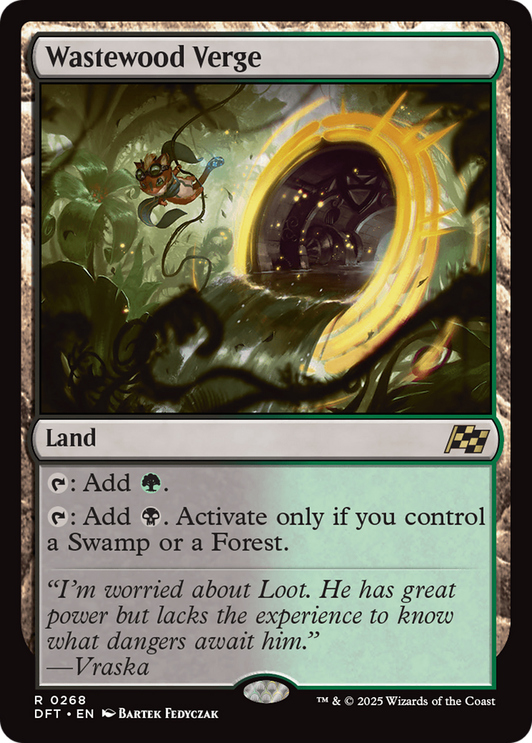 Wastewood Verge - Rare Land card from Aetherdrift