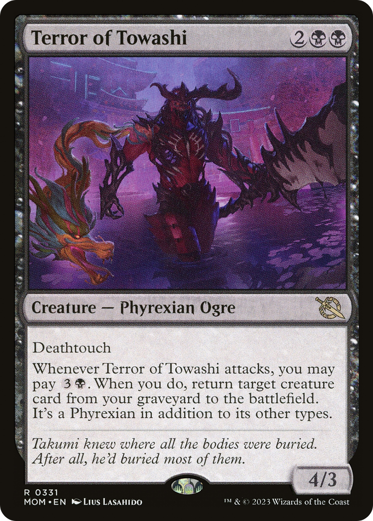 Terror of Towashi - Rare Creature — Phyrexian Ogre card from March of the Machine