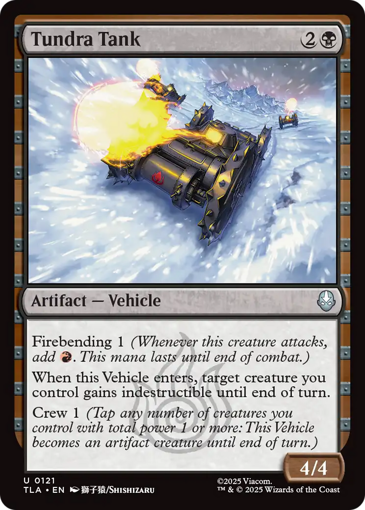 Tundra Tank - Uncommon Artifact — Vehicle card from Avatar: The Last Airbender