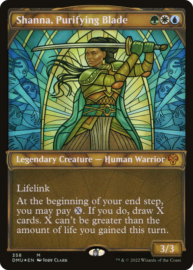 Shanna, Purifying Blade - Mythic Legendary Creature — Human Warrior card from Dominaria United