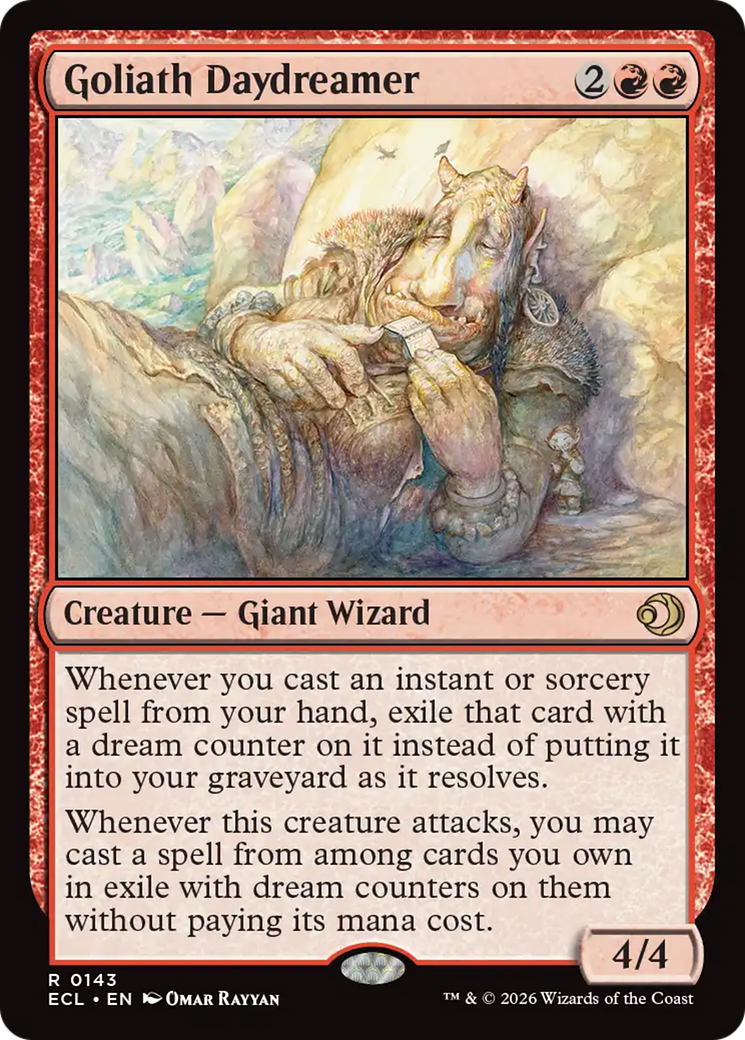 Goliath Daydreamer - Rare Creature — Giant Wizard card from Lorwyn Eclipsed
