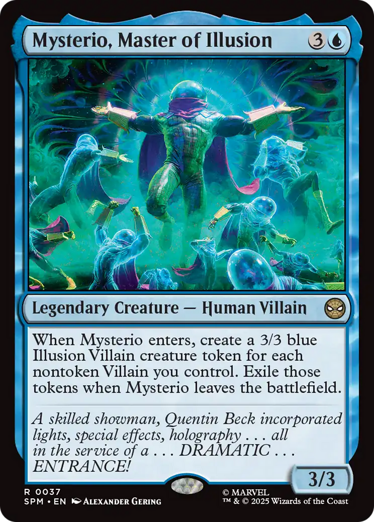 Mysterio, Master of Illusion - Rare Legendary Creature — Human Villain card from Marvel's Spider-Man