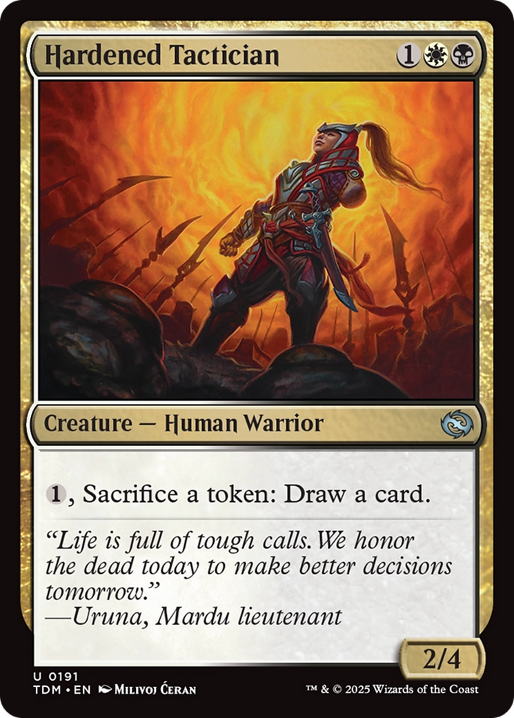 Hardened Tactician - Uncommon Creature — Human Warrior card from Tarkir: Dragonstorm