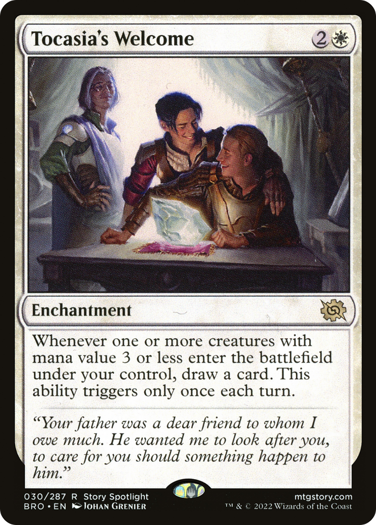 Tocasia's Welcome - Rare Enchantment card from The Brothers' War