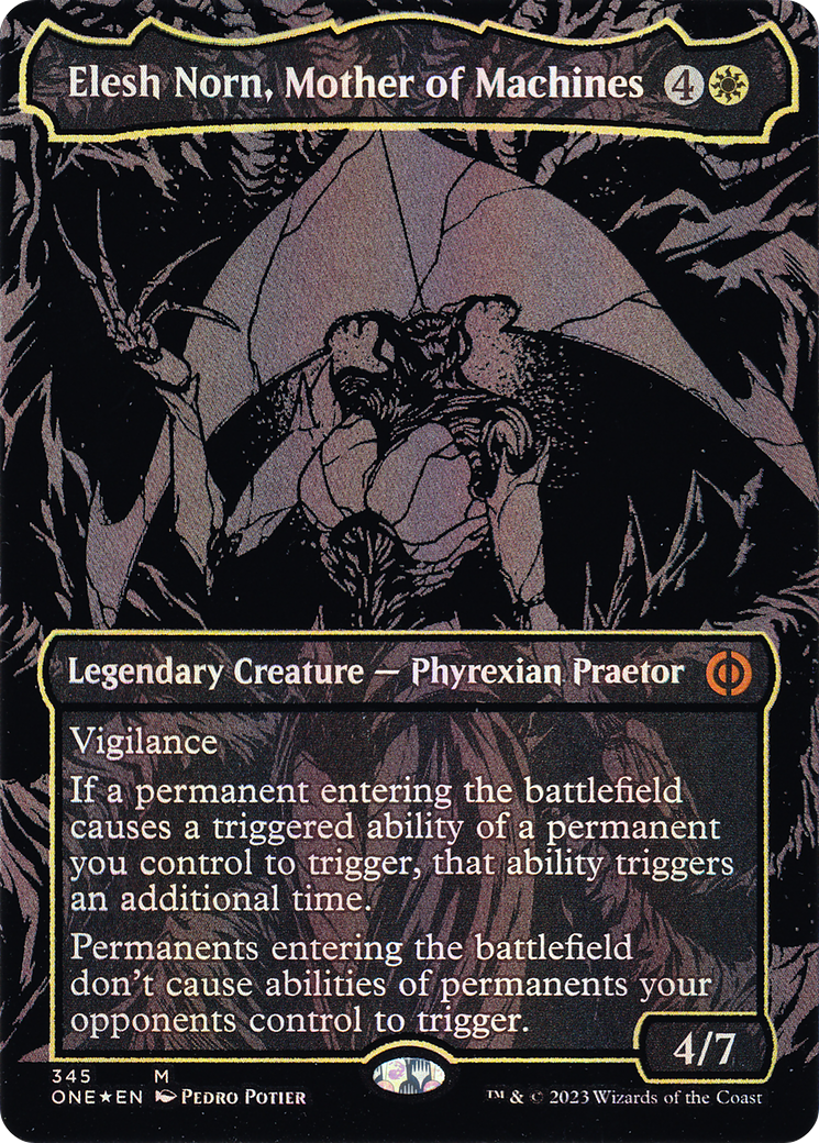 Elesh Norn, Mother of Machines - Mythic Legendary Creature — Phyrexian Praetor card from Phyrexia: All Will Be One