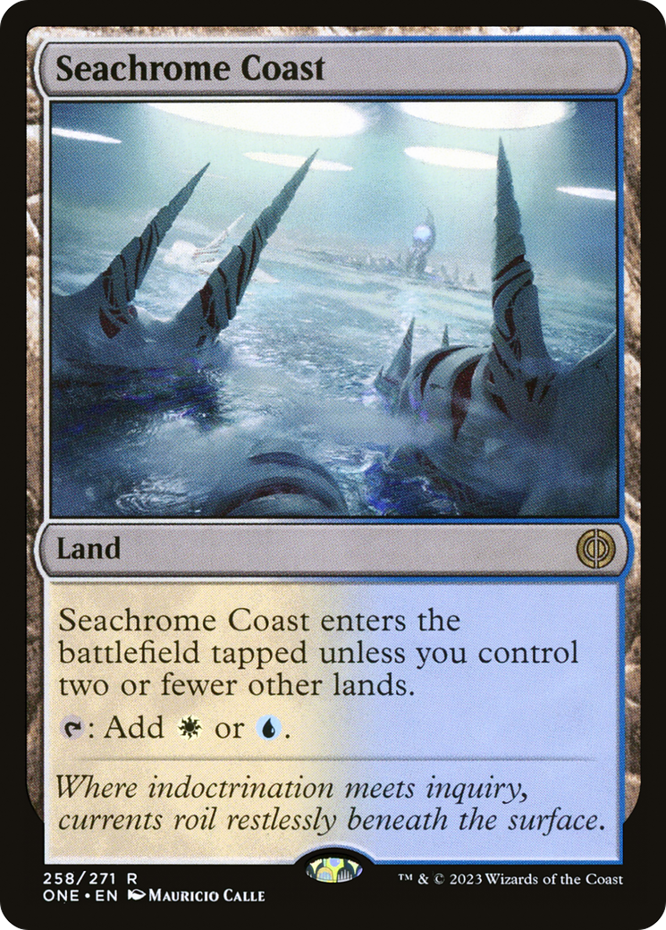 Seachrome Coast - Rare Land card from Phyrexia: All Will Be One