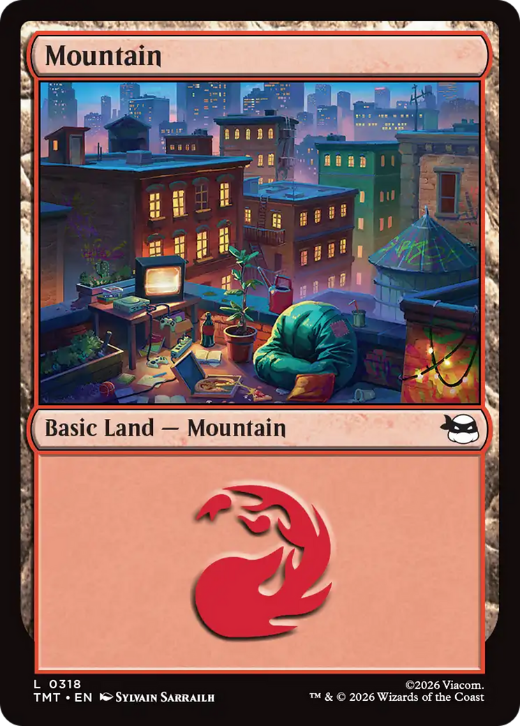 Mountain - Common Basic Land — Mountain card from Teenage Mutant Ninja Turtles