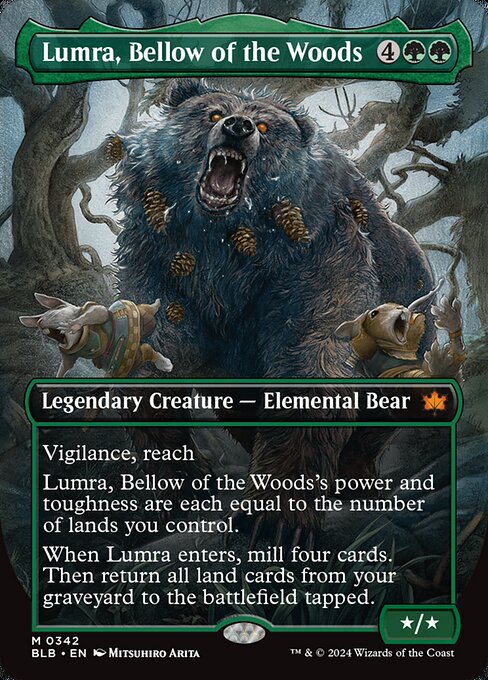 Lumra, Bellow of the Woods - Mythic rare card from Bloomburrow
