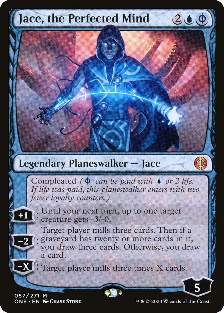 Jace, the Perfected Mind - Mythic Legendary Planeswalker — Jace card from Phyrexia: All Will Be One