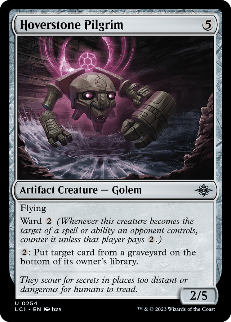 Hoverstone Pilgrim - Uncommon Artifact Creature — Golem card from The Lost Caverns of Ixalan