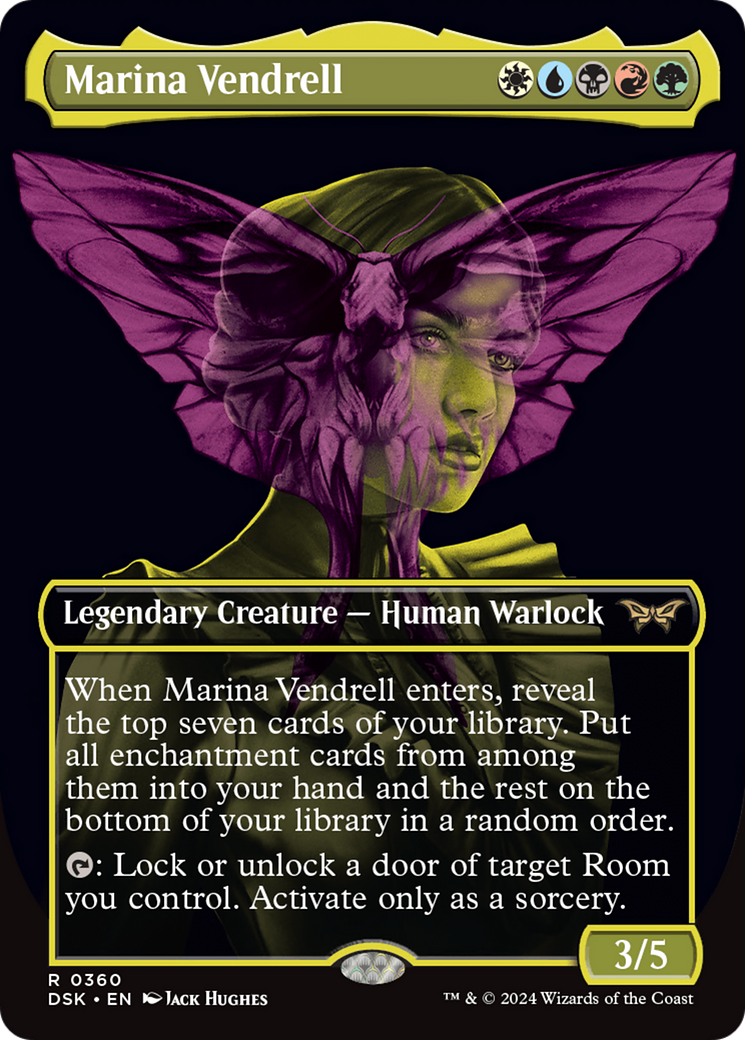 Marina Vendrell - Rare Legendary Creature — Human Warlock card from Duskmourn: House of Horror