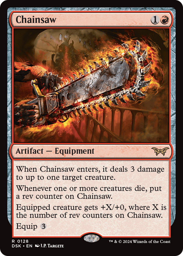 Chainsaw - Rare Artifact — Equipment card from Duskmourn: House of Horror
