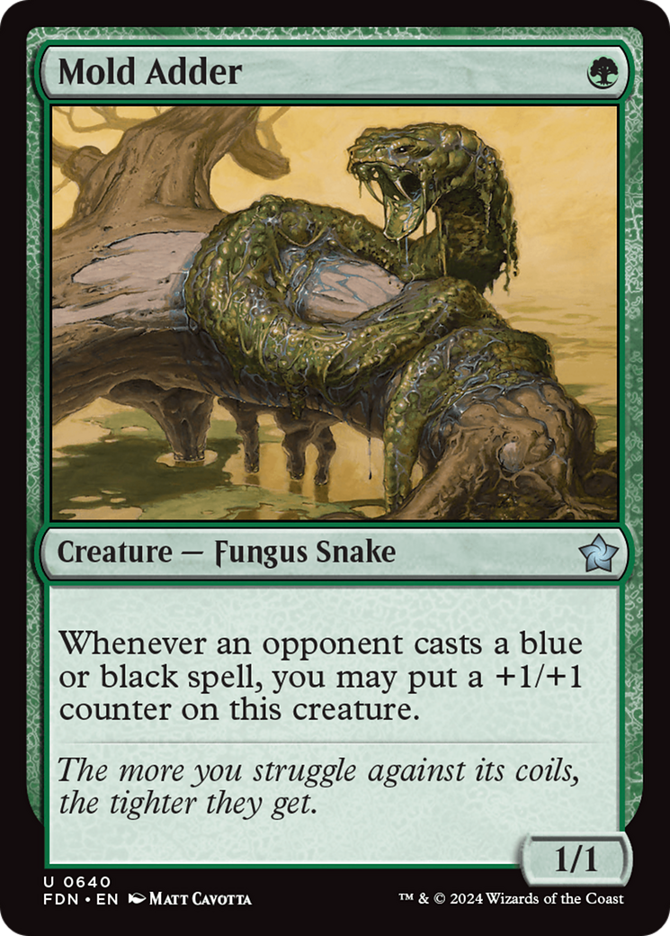 Mold Adder - Uncommon Creature — Fungus Snake card from Foundations