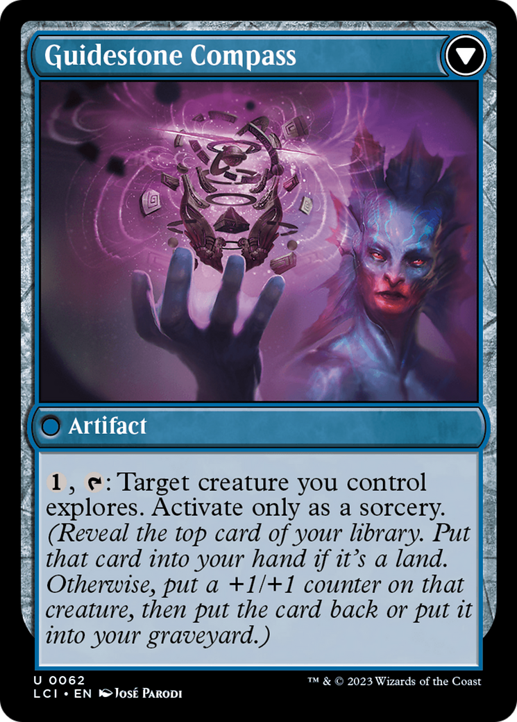 Back face of Lodestone Needle // Guidestone Compass - Artifact card