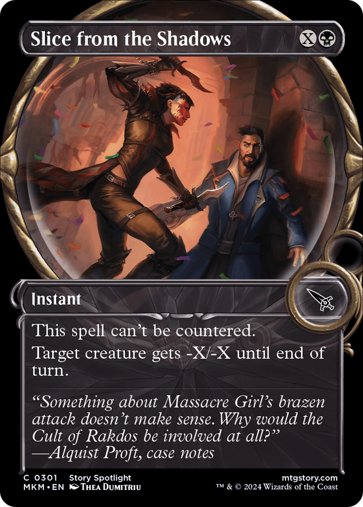 Slice from the Shadows - Common Instant card from Murders at Karlov Manor
