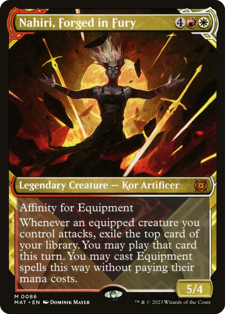 Nahiri, Forged in Fury - Mythic Legendary Creature — Kor Artificer card from March of the Machine: The Aftermath