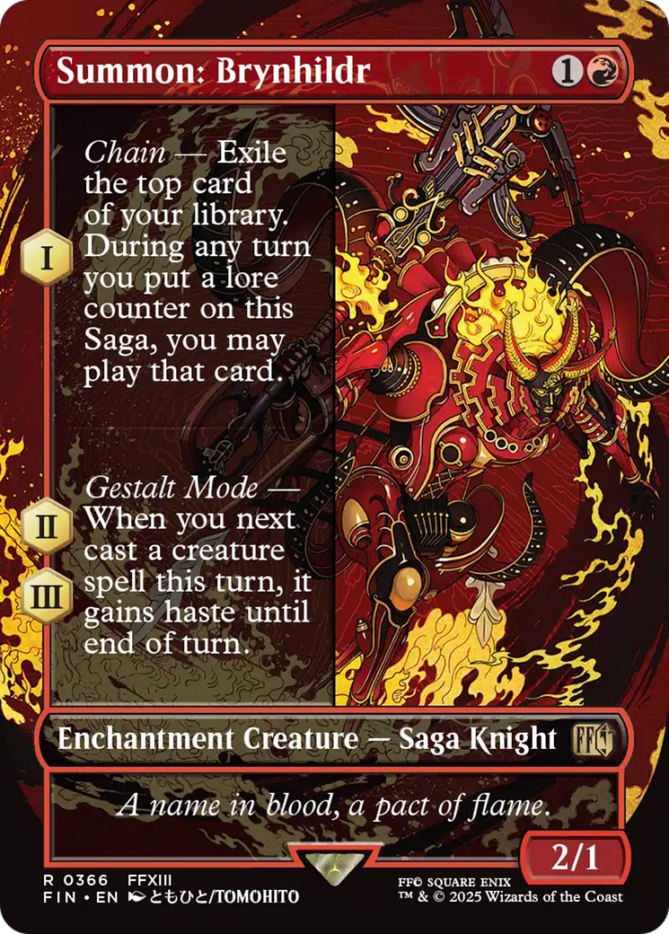 Summon: Brynhildr - Rare Enchantment Creature — Saga Knight card from Final Fantasy