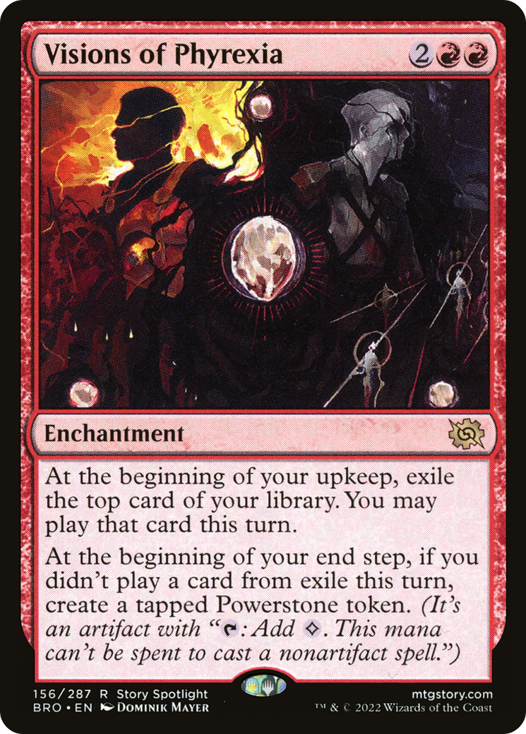 Visions of Phyrexia - Rare Enchantment card from The Brothers' War