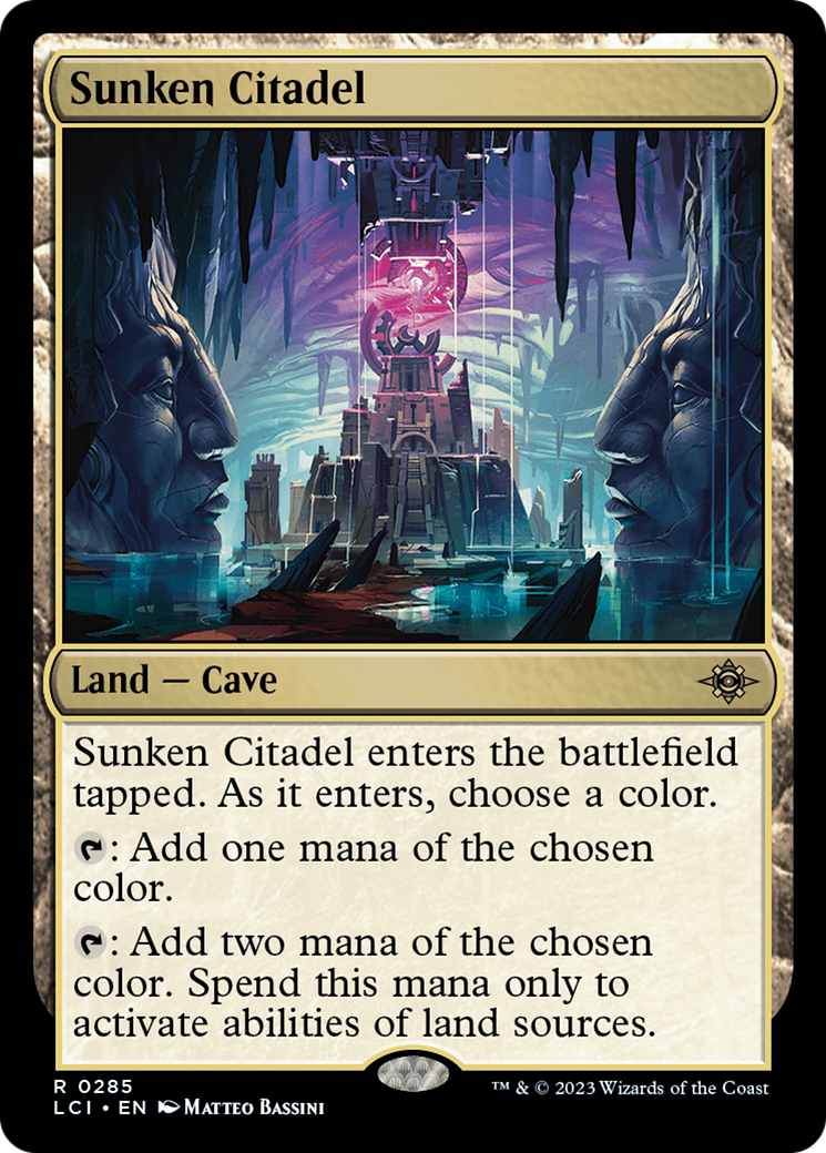 Sunken Citadel - Rare Land — Cave card from The Lost Caverns of Ixalan