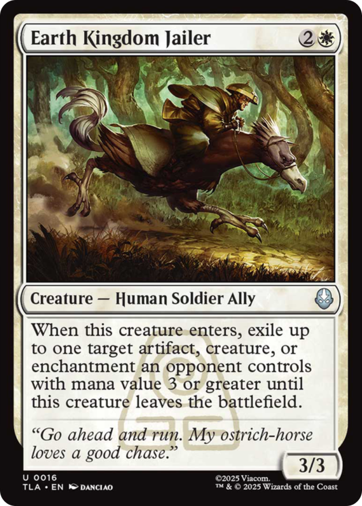 Earth Kingdom Jailer - Creature — Human Soldier Ally used in 100.0% of Domain (Non-Red) sideboards