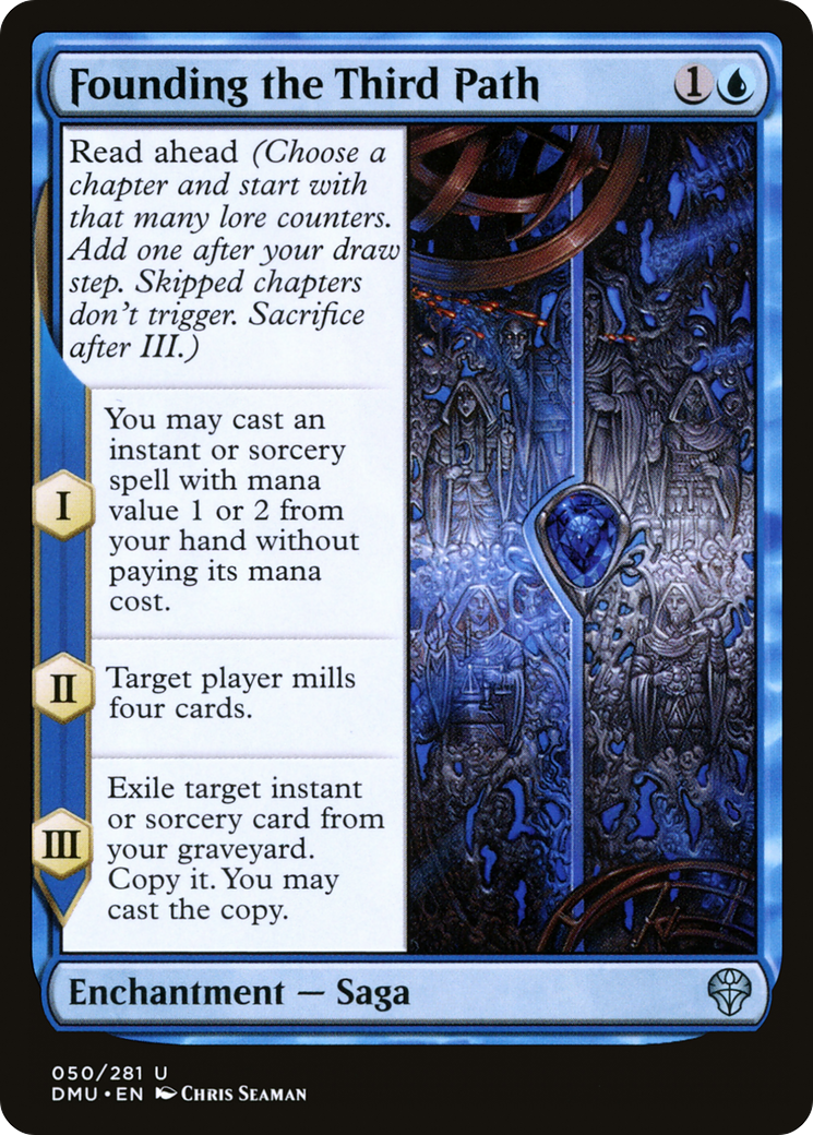 Founding the Third Path - Uncommon Enchantment — Saga card from Dominaria United