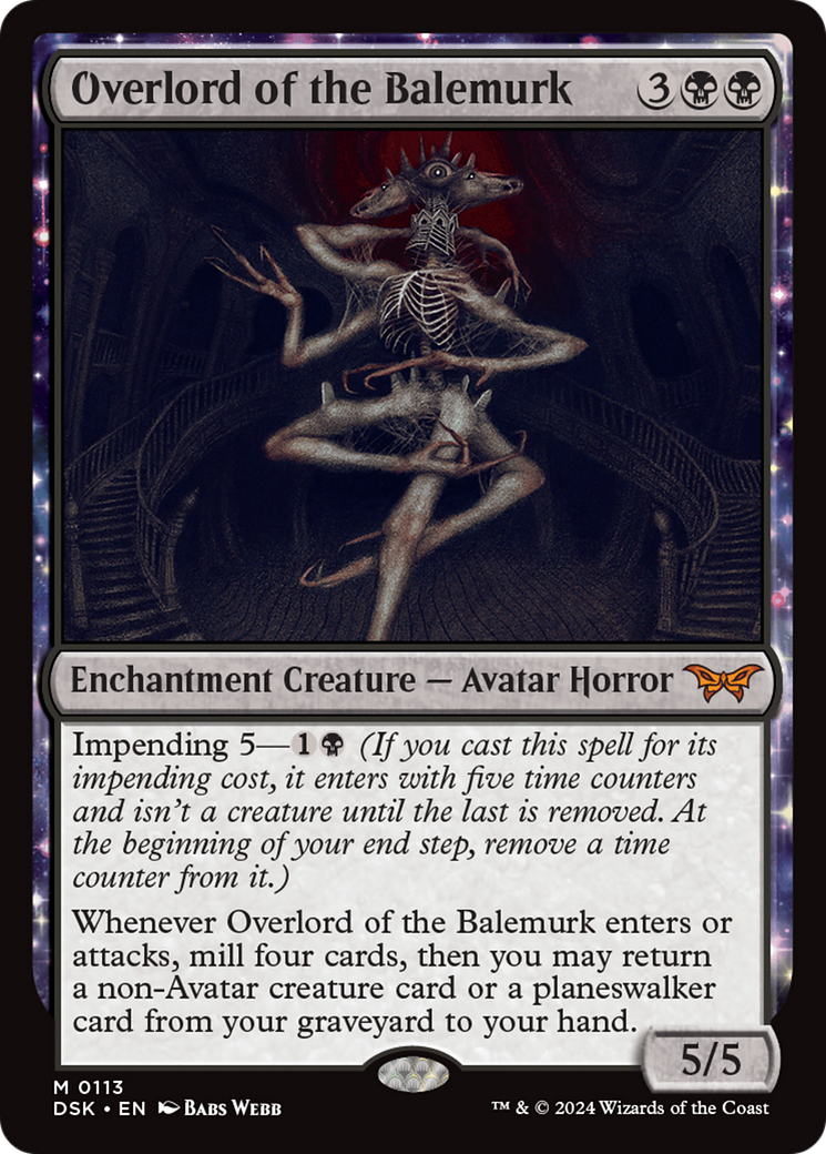 Overlord of the Balemurk - Enchantment Creature — Avatar Horror used in Grixis main decks