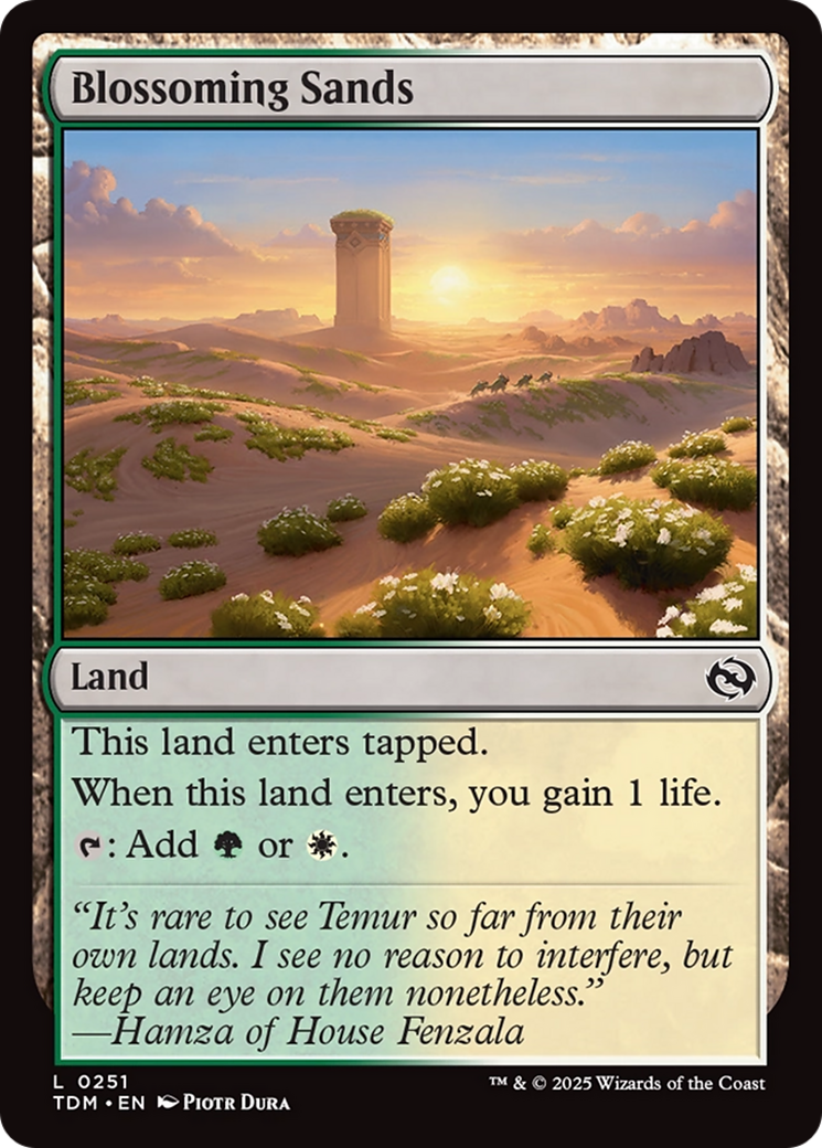 Blossoming Sands - Common Land card from Tarkir: Dragonstorm