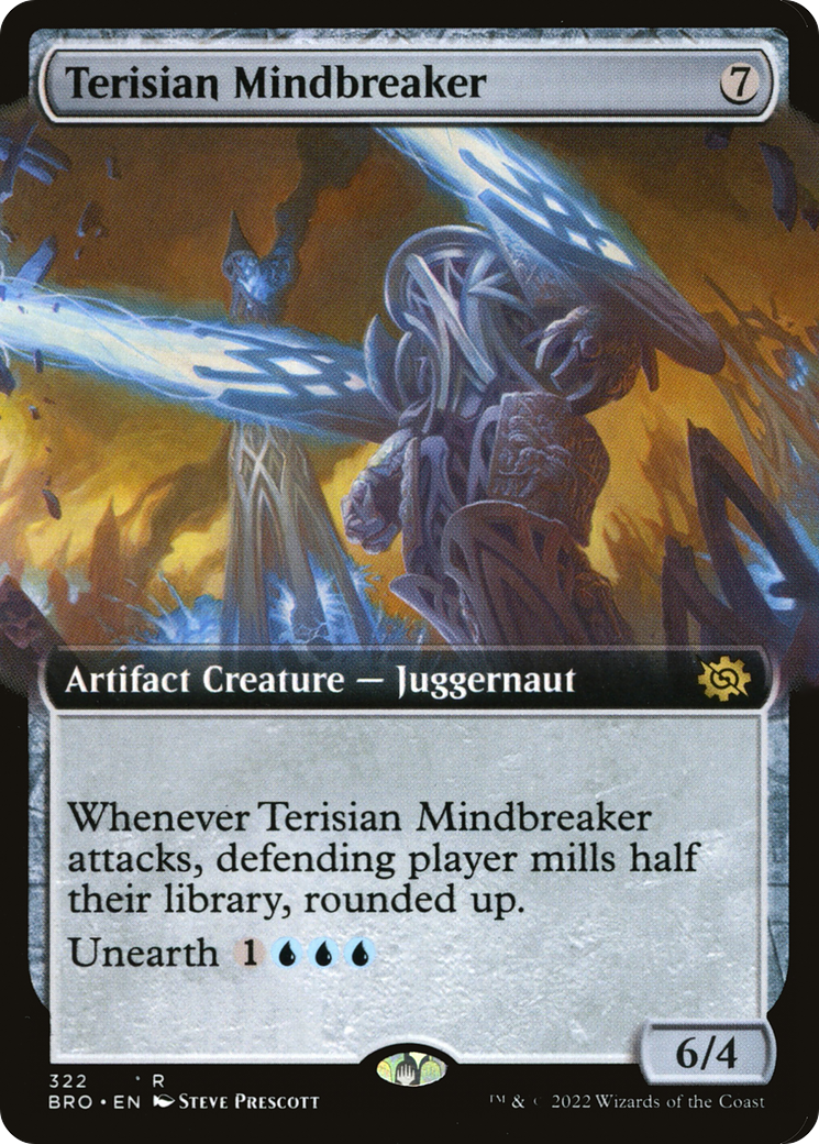 Terisian Mindbreaker - Rare Artifact Creature — Juggernaut card from The Brothers' War