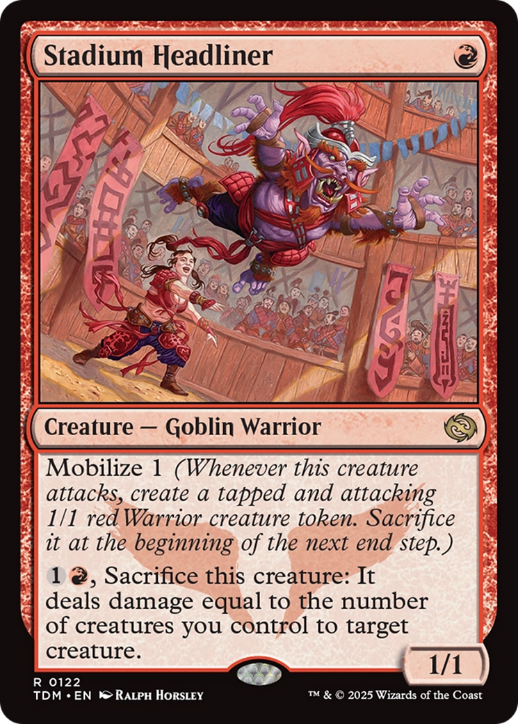 Stadium Headliner - Rare Creature — Goblin Warrior card from Tarkir: Dragonstorm