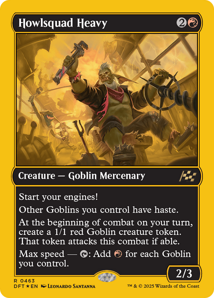Howlsquad Heavy - Rare Creature — Goblin Mercenary card from Aetherdrift