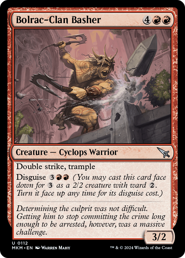 Bolrac-Clan Basher - Uncommon Creature — Cyclops Warrior card from Murders at Karlov Manor