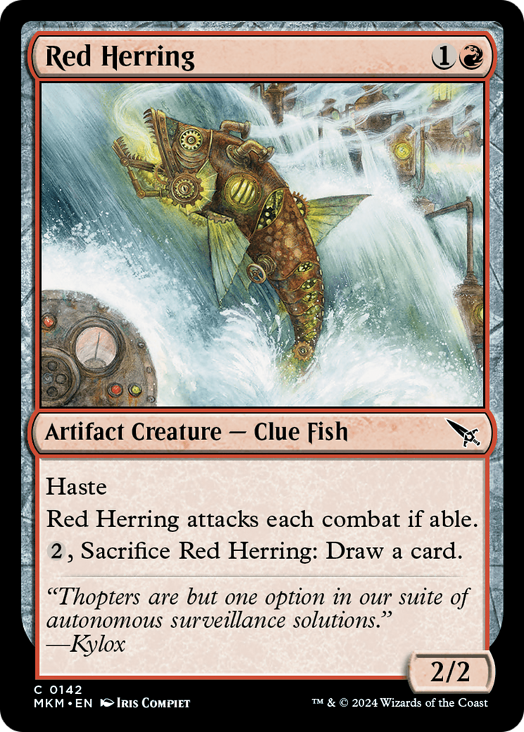 Red Herring - Common Artifact Creature — Clue Fish card from Murders at Karlov Manor