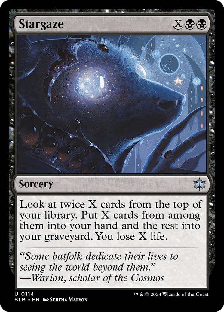 Stargaze - Uncommon Sorcery card from Bloomburrow