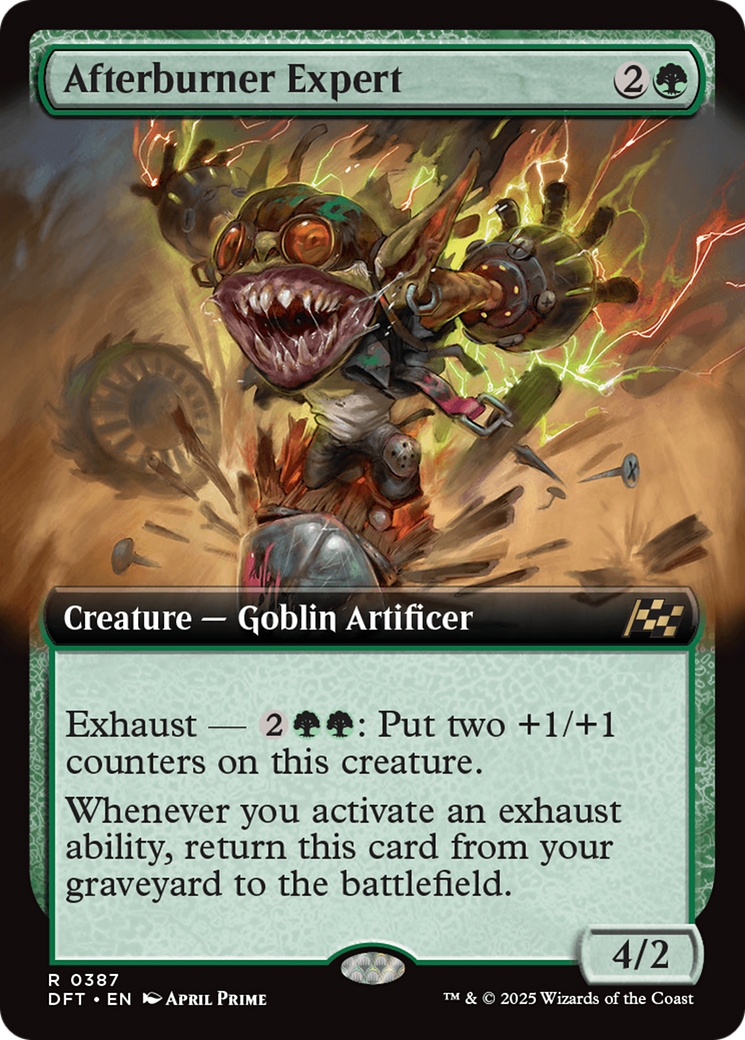 Afterburner Expert - Rare Creature — Goblin Artificer card from Aetherdrift