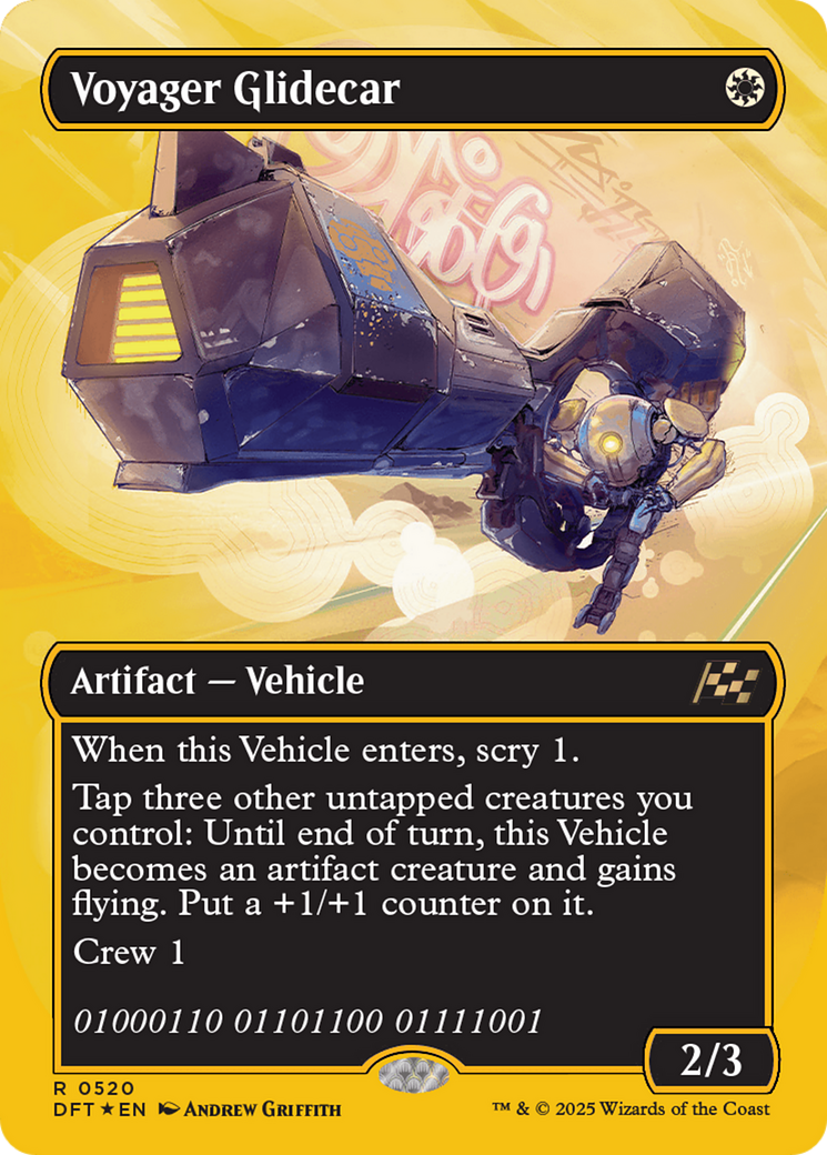 Voyager Glidecar - Rare Artifact — Vehicle card from Aetherdrift