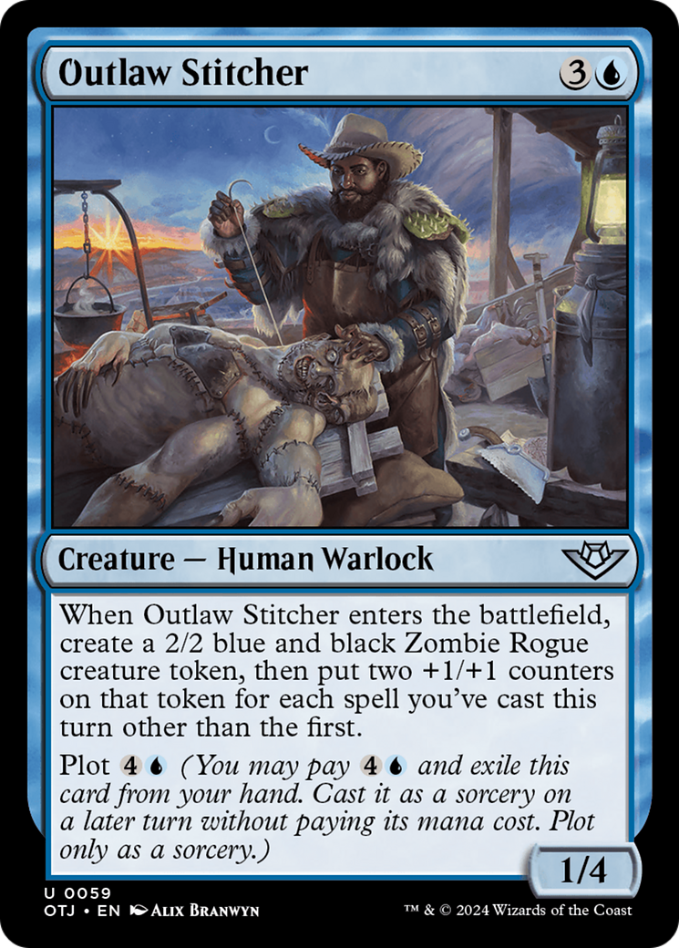 Outlaw Stitcher - Uncommon Creature — Human Warlock card from Outlaws of Thunder Junction