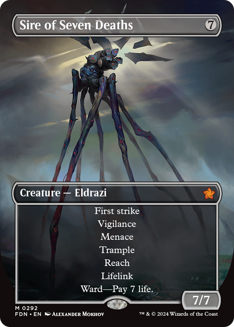 Sire of Seven Deaths - Mythic Creature — Eldrazi card from Foundations
