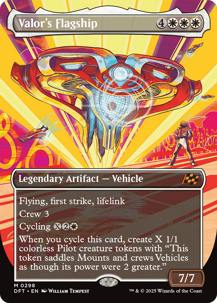 Valor's Flagship - Mythic Legendary Artifact — Vehicle card from Aetherdrift