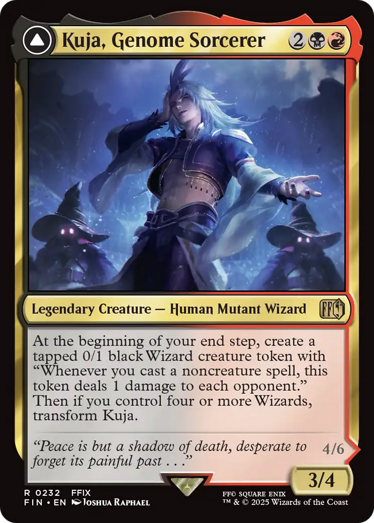 Kuja, Genome Sorcerer // Trance Kuja, Fate Defied - Rare Legendary Creature — Avatar Wizard card from Final Fantasy